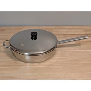 Wolfgang Puck Bistro 18/10 Stainless Steel 12" Saute Pan Skillet w/ Lid 022005
